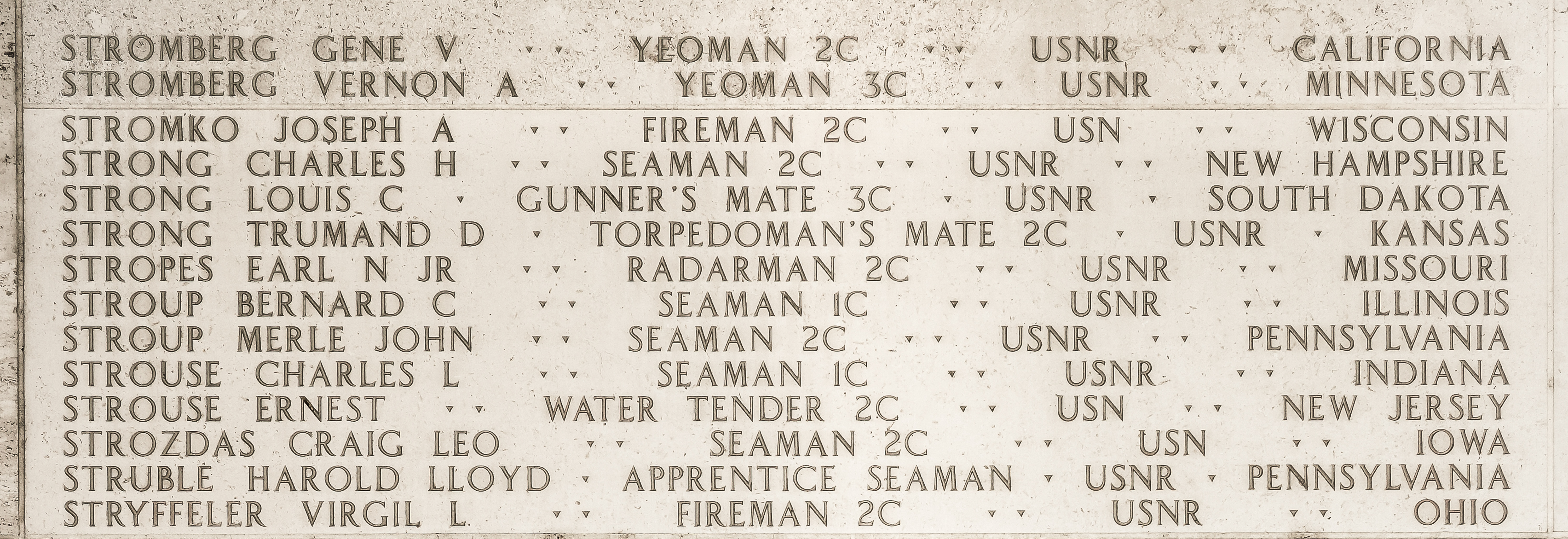 Earl N. Stropes, Radarman Second Class